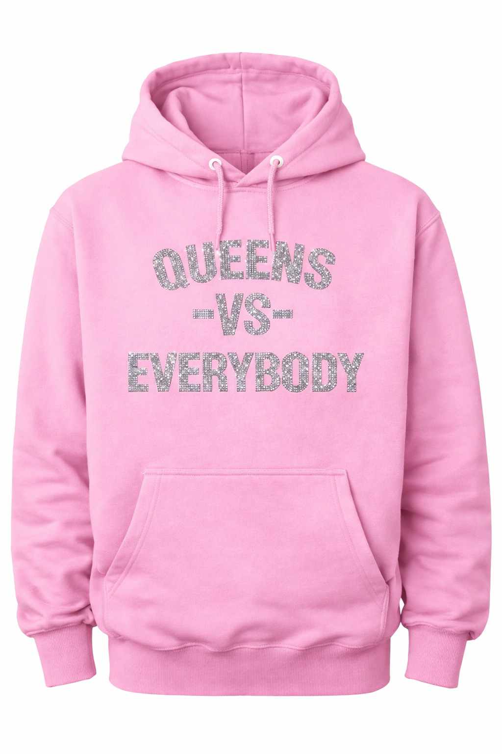 QUEENS VS EVERYBODY RHINESTONE HOODIE