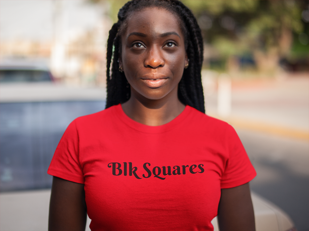 Womens "Blk Squares" T-Shirts