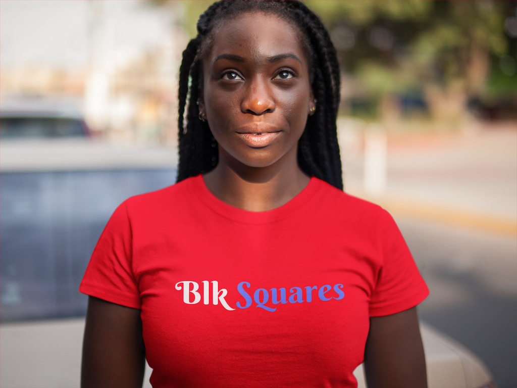 Womens "Blk Squares" T-Shirts