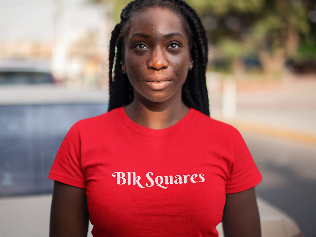 Womens "Blk Squares" T-Shirts