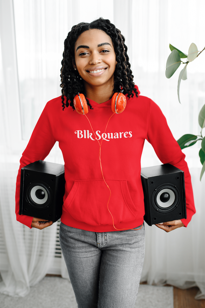 Womens "Blk Squares" Hoodie